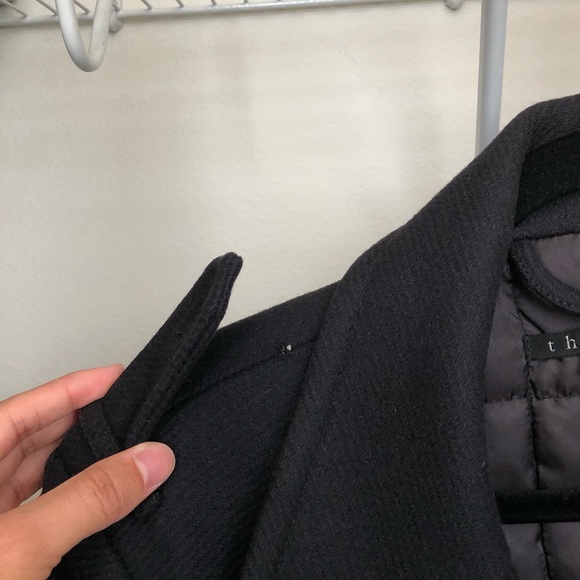 Theory Double-Breasted Wool Pea Coat - Picture 6 of 7